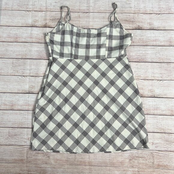 Urban Outfitters Keya Plaid Hook & Eye Mini Dress Size Large- Retro-Y2k - Picture 13 of 13